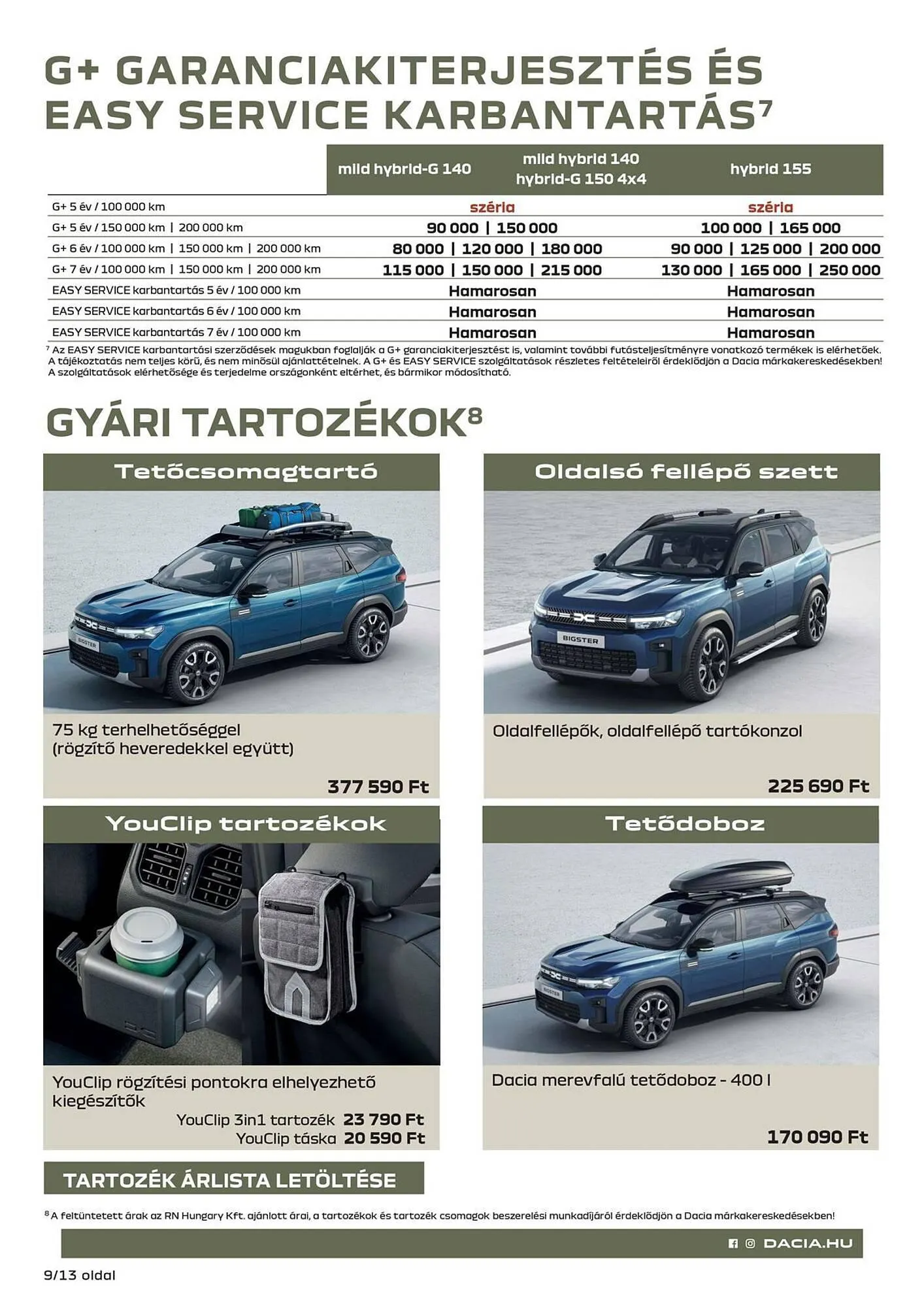 Katalógus Dacia akciós újság február 23.-tól április 3.-ig 2026. - Oldal 9