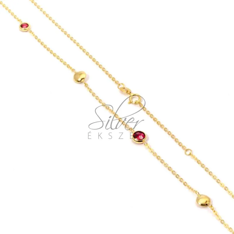 Sárga arany nyaklánc rubinnal