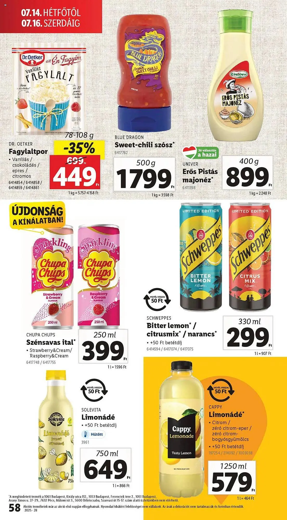 Katalógus Lidl akciós újság július 10.-tól július 16.-ig 2025. - Oldal 58