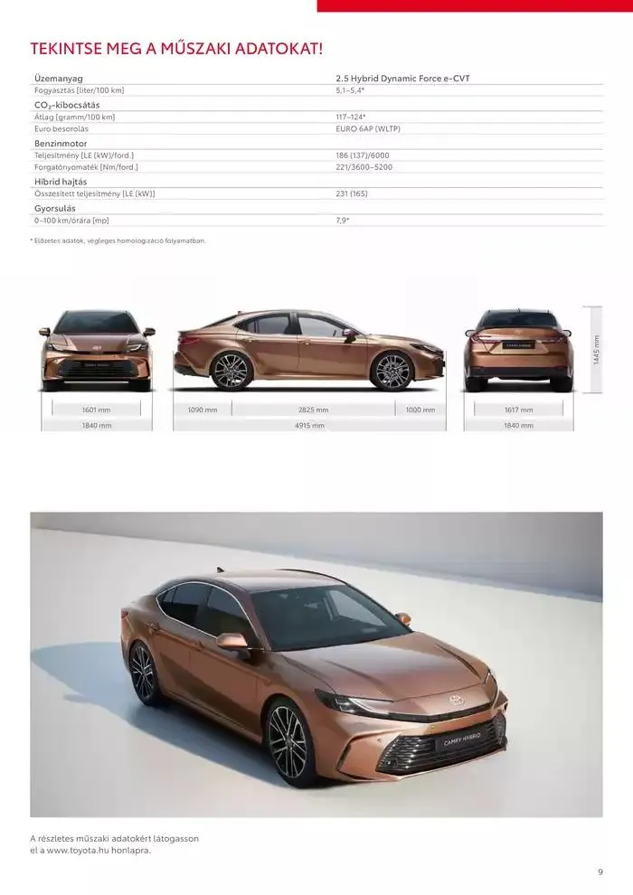 Katalógus Toyota Új Camry Hybrid október 2.-tól október 2.-ig 2025. - Oldal 9