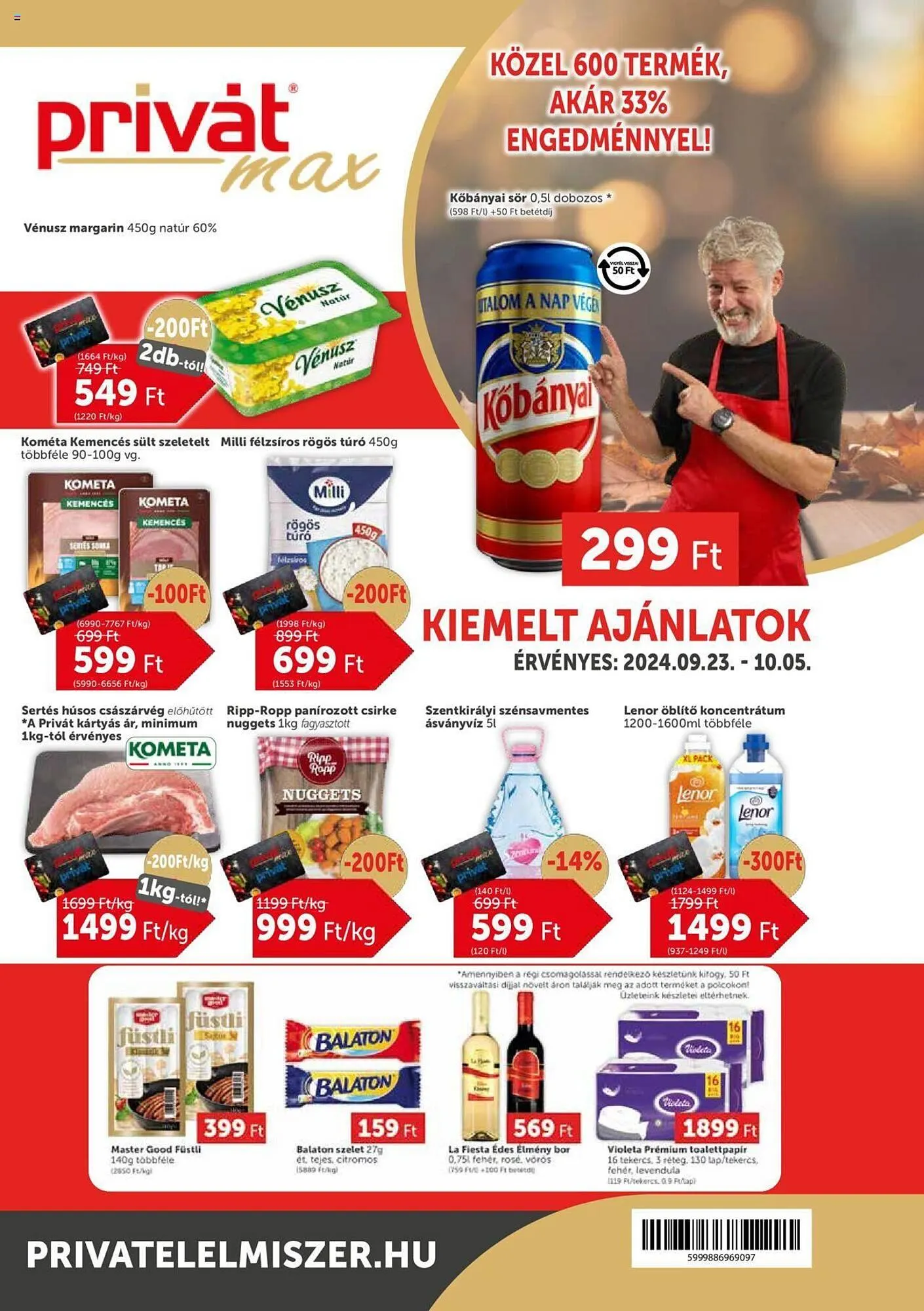 Katalógus PRIVÁT akciós újság szeptember 23.-tól október 5.-ig 2024. - Oldal 1