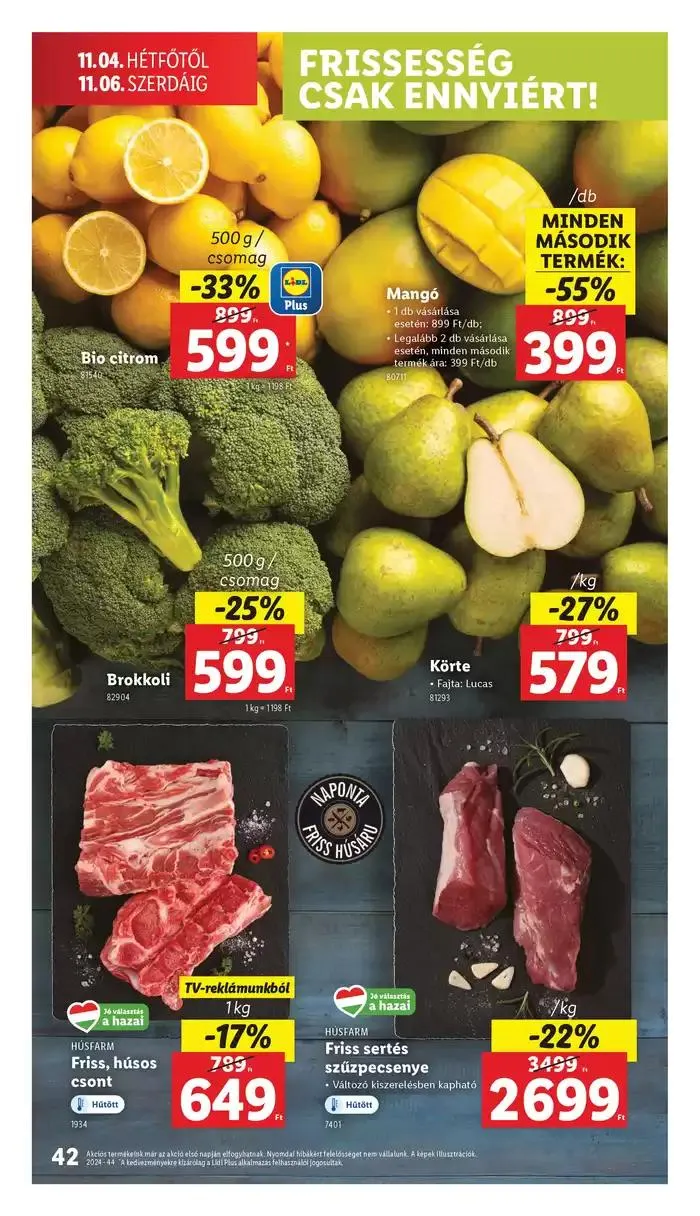 Katalógus Akciós újság – 44. hét október 31.-tól november 6.-ig 2024. - Oldal 42