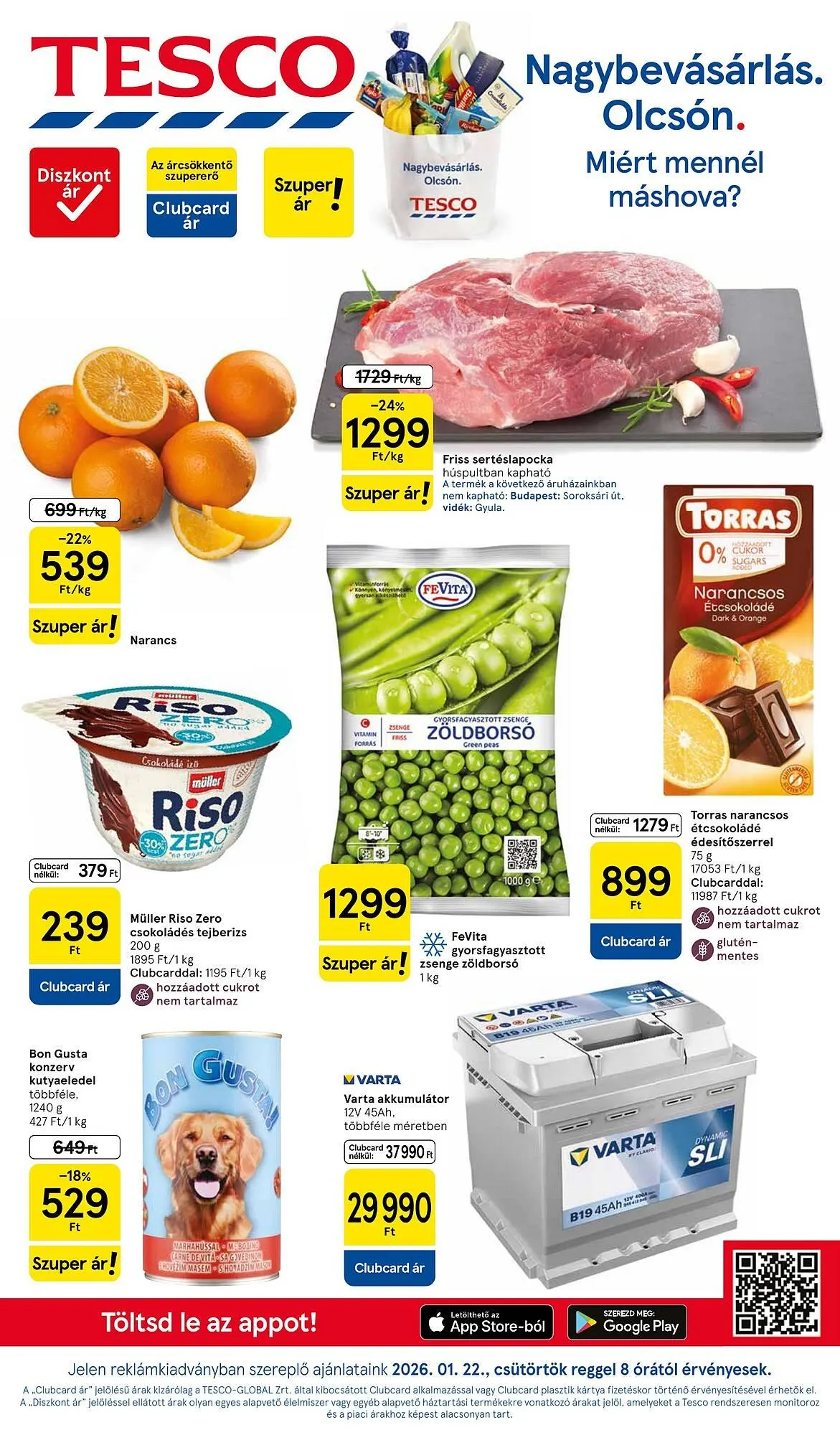 Katalógus Tesco akciós újság január 22.-tól január 28.-ig 2026. - Oldal 1