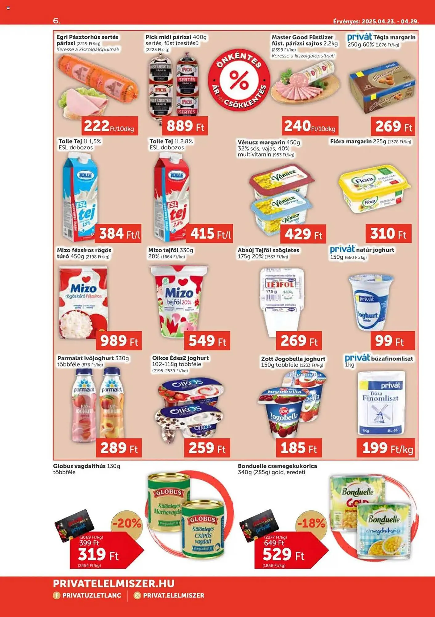 Katalógus PRIVÁT akciós újság április 23.-tól április 29.-ig 2025. - Oldal 6