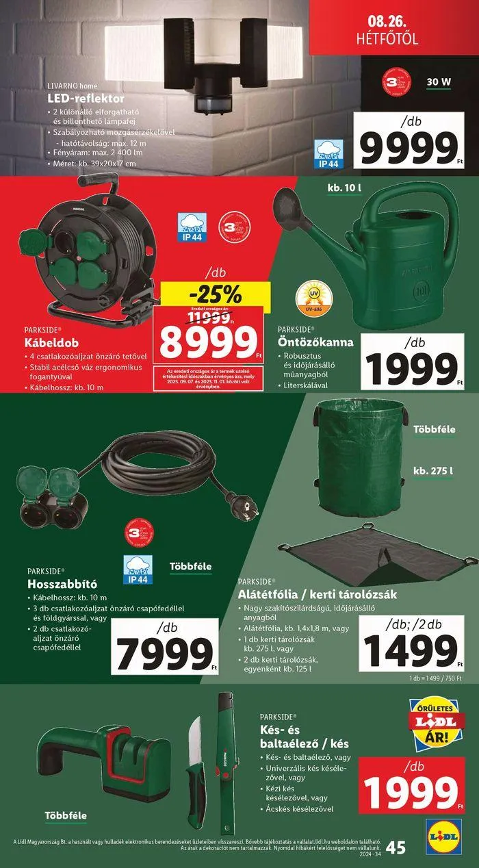 Katalógus Akciós újság – 34. hét augusztus 22.-tól augusztus 28.-ig 2024. - Oldal 45