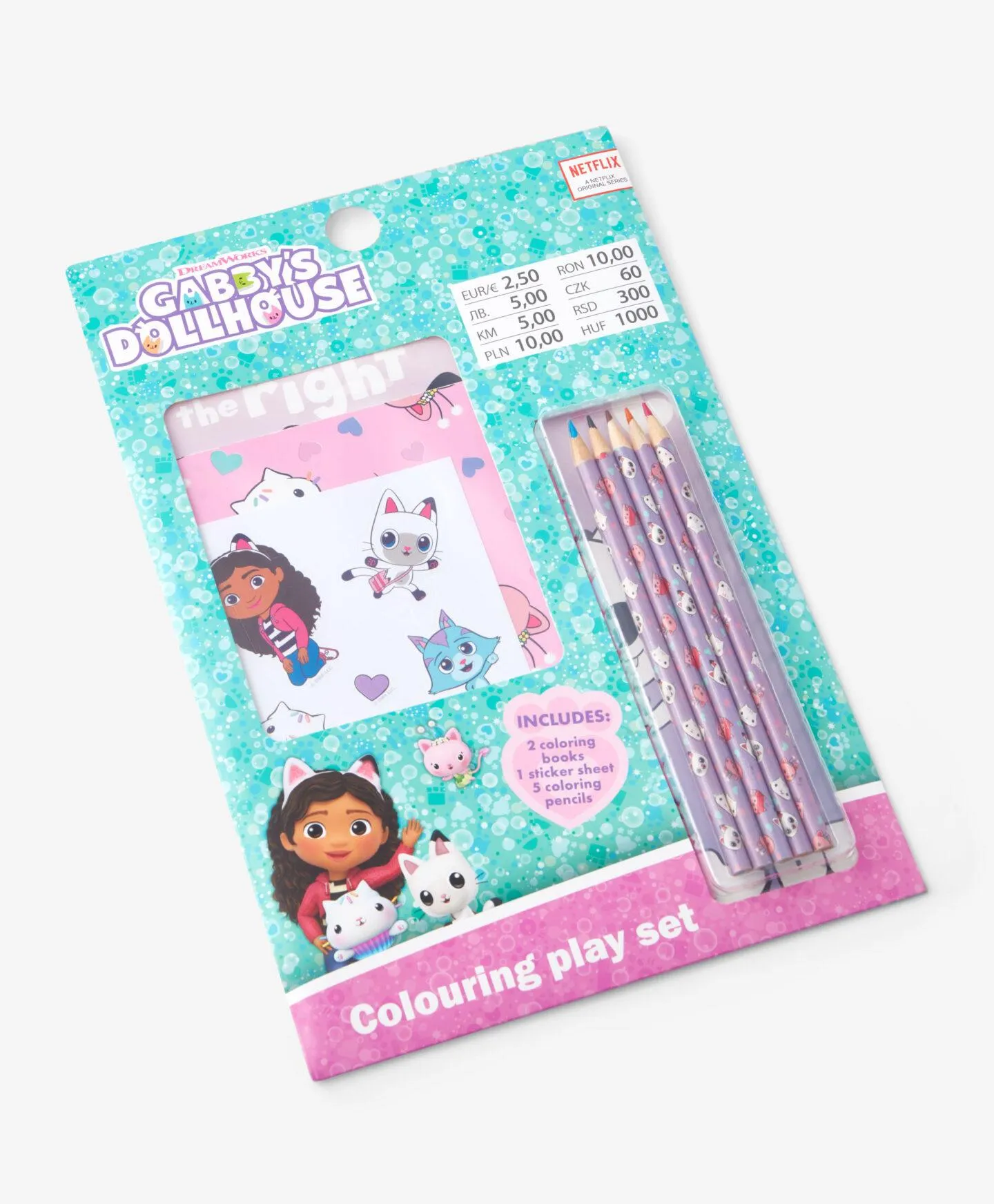 színes ceruza készlet Gabi babaháza mintával