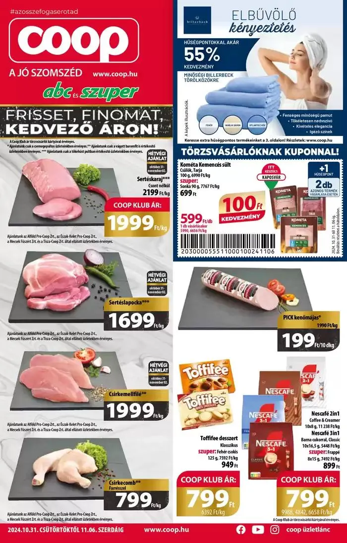 Katalógus Coop országos szórólap november 1. hét - Abc-Szuper október 31.-tól november 6.-ig 2024. - Oldal 1