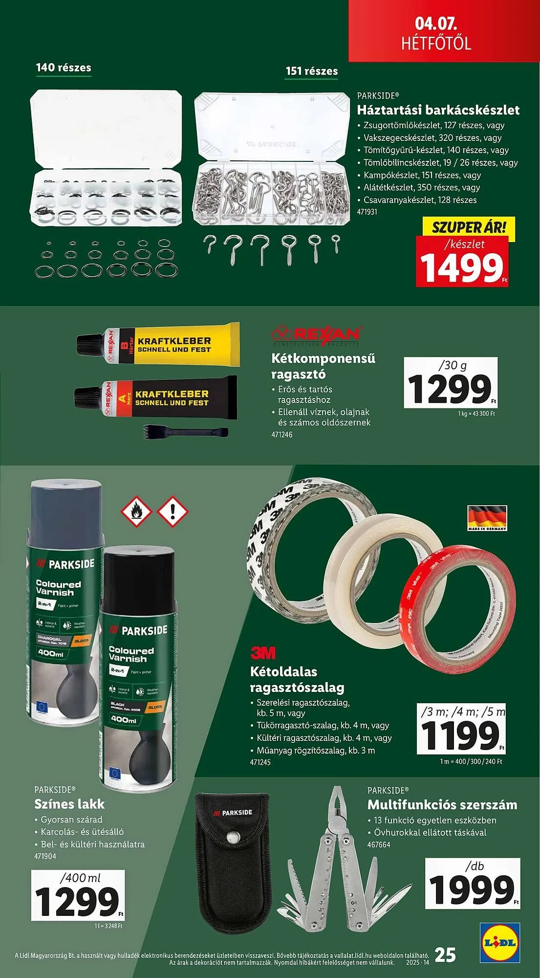 Katalógus Lidl akciós újság április 3.-tól április 9.-ig 2025. - Oldal 25