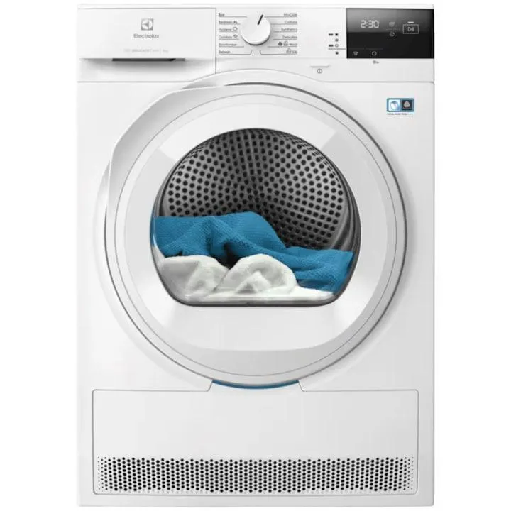 Electrolux EW7D283VE Hőszivattyús szárítógép, 8 kg, E energiaosztály, DelicateCare + Sensicare szárítórendszer, Inverteres motor, Dob belső világítás, Megfordítható ajtó, Fehér