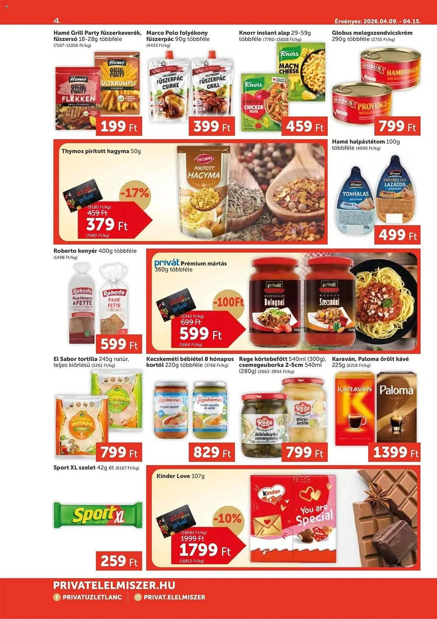 Katalógus PRIVÁT akciós újság április 9.-tól április 15.-ig 2026. - Oldal 4