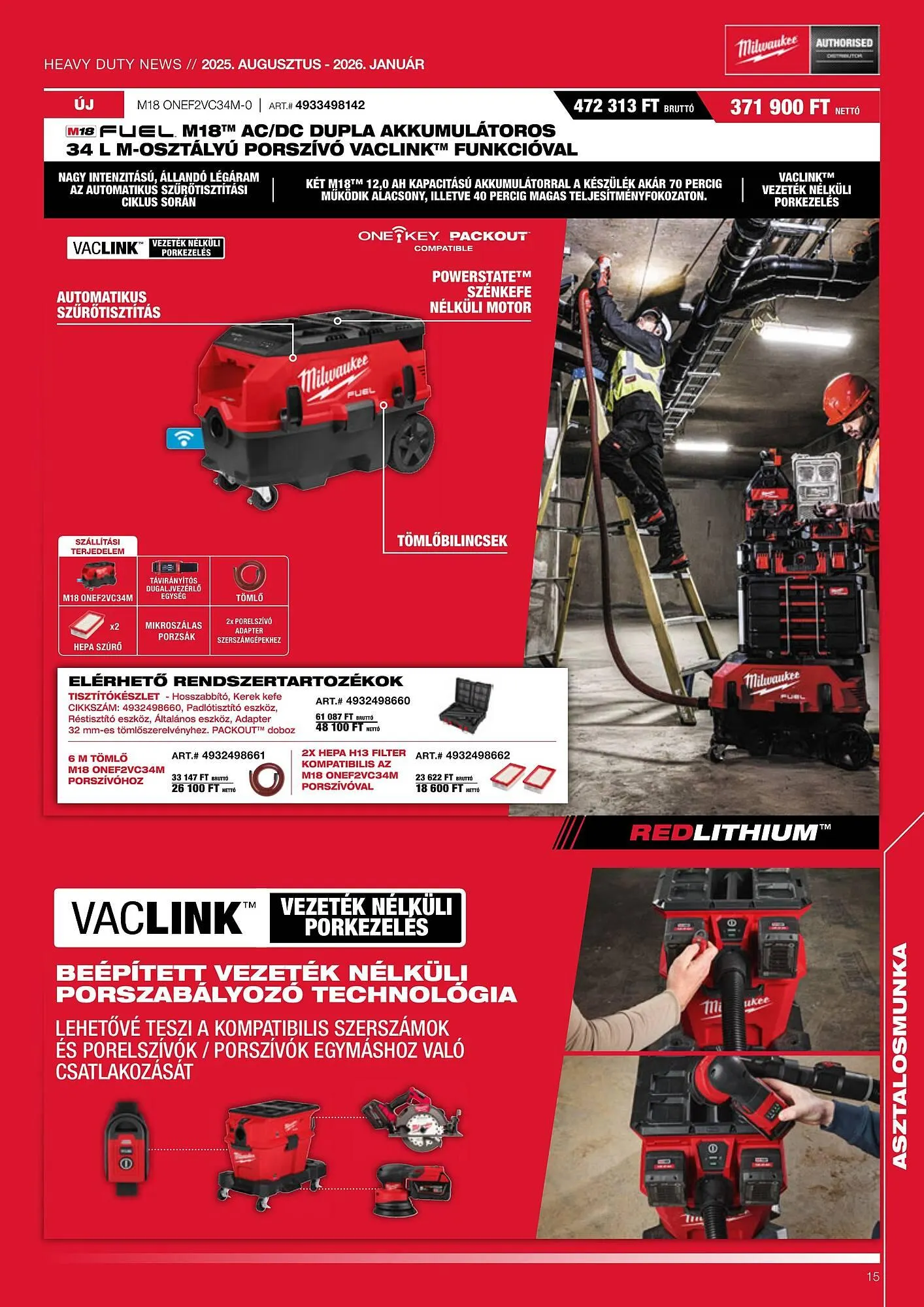 Katalógus Milwaukee akciós újság augusztus 1.-tól január 31.-ig 2026. - Oldal 15