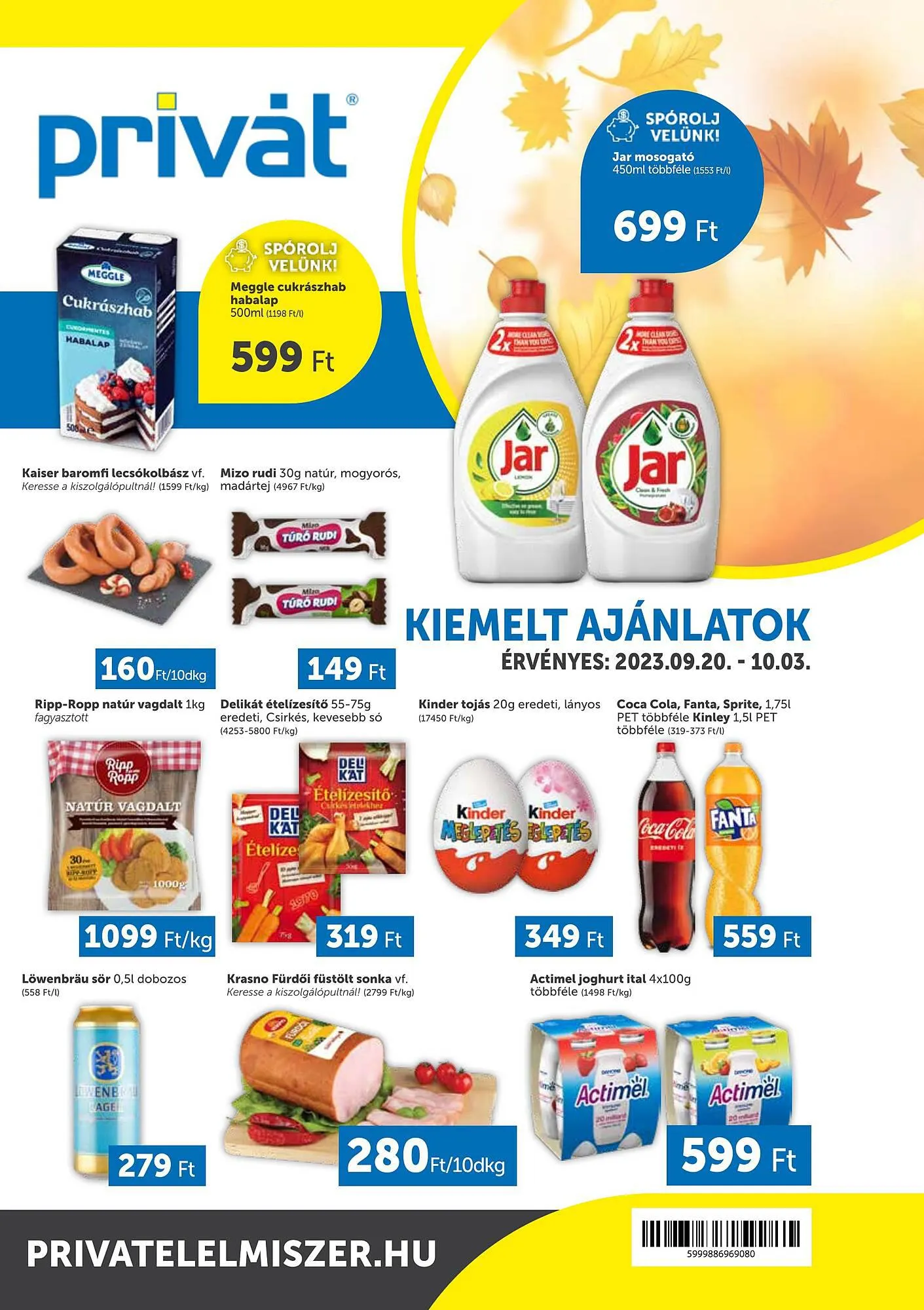 Katalógus PRIVÁT max akciós újság szeptember 20.-tól október 10.-ig 2023. - Oldal 1