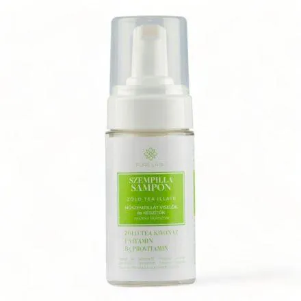 Zöld tea illatú szempillasampon haboló flakonban - 100 ml