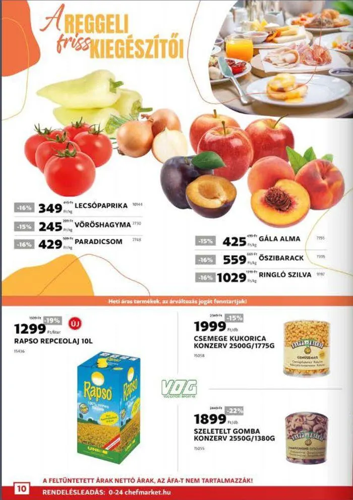 Katalógus Chef Market Magazin augusztus 1.-tól augusztus 31.-ig 2024. - Oldal 10