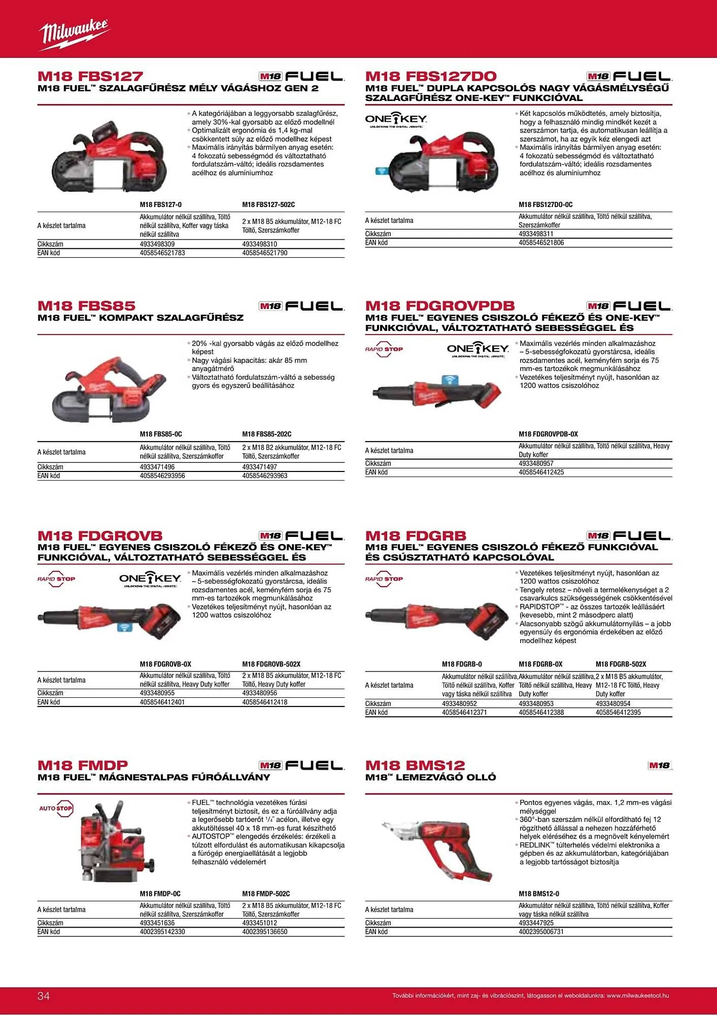 Katalógus Milwaukee akciós újság szeptember 16.-tól december 31.-ig 2026. - Oldal 34