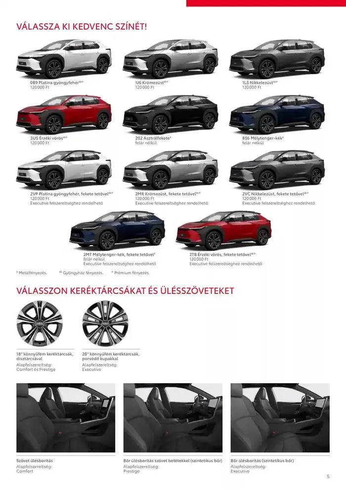 Katalógus Toyota bZ4X MY25 január 15.-tól január 15.-ig 2026. - Oldal 5