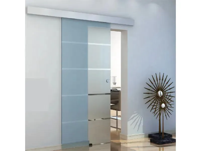 UNIC - üveg tolóajtó szett 85x205cm (savmart csíkozott)