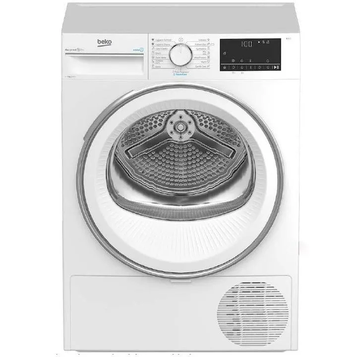 Beko B3T41242 szárítógép, 7 kg, A energiaosztály, Eco Gentle szivattyú, Aquawave, Optisense, fehér