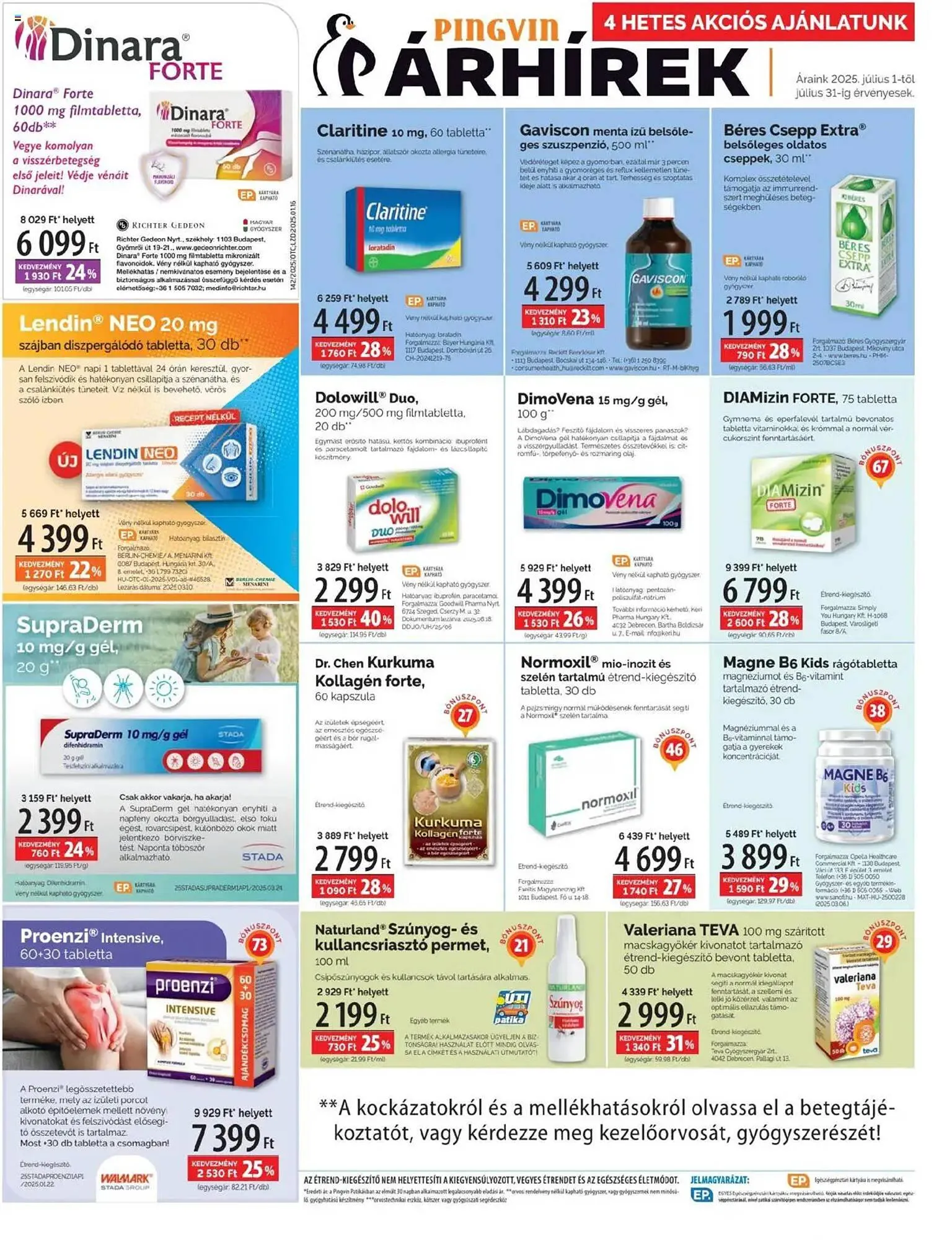 Katalógus Pingvin Patika akciós újság július 1.-tól július 31.-ig 2025. - Oldal 2