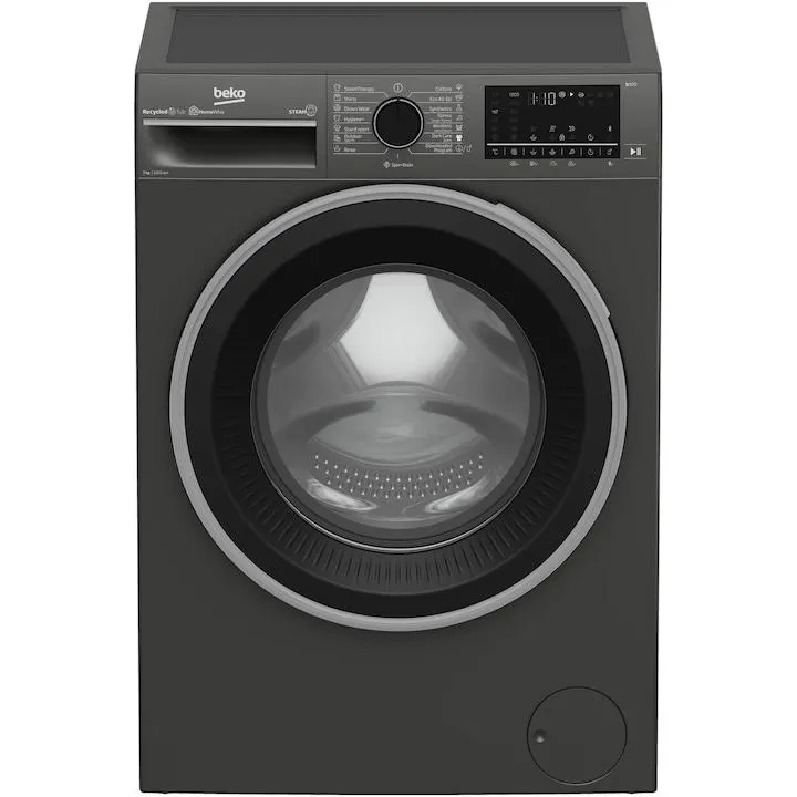 Beko B3WFU5721M mosógép, 7 kg, 1200 ford./perc, A osztály, SteamCure, Újrahasznosított kád, ProSmart Inverter Motor, Homewhiz, AddXtra, Manhattan Grey