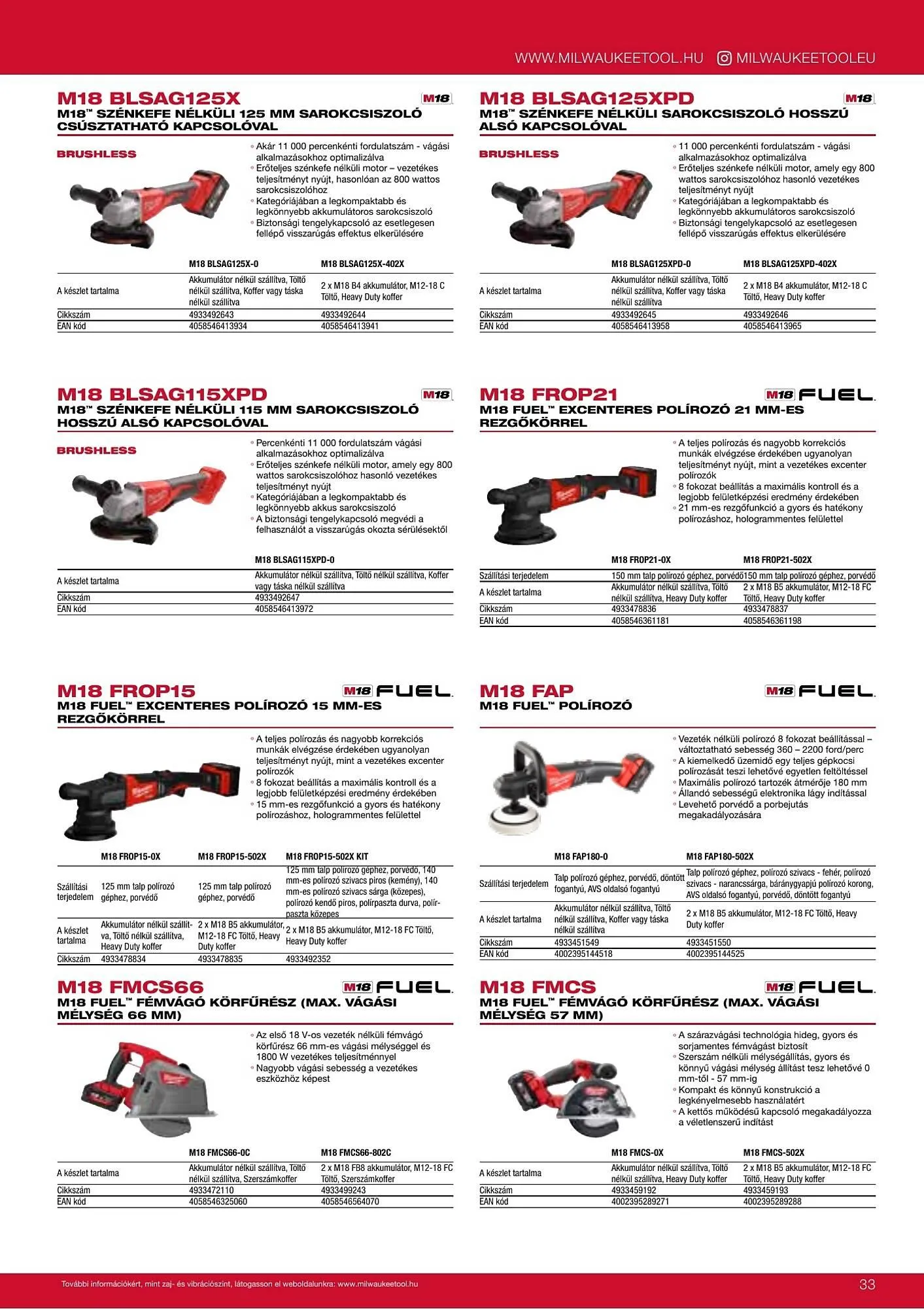 Katalógus Milwaukee akciós újság szeptember 16.-tól december 31.-ig 2026. - Oldal 33