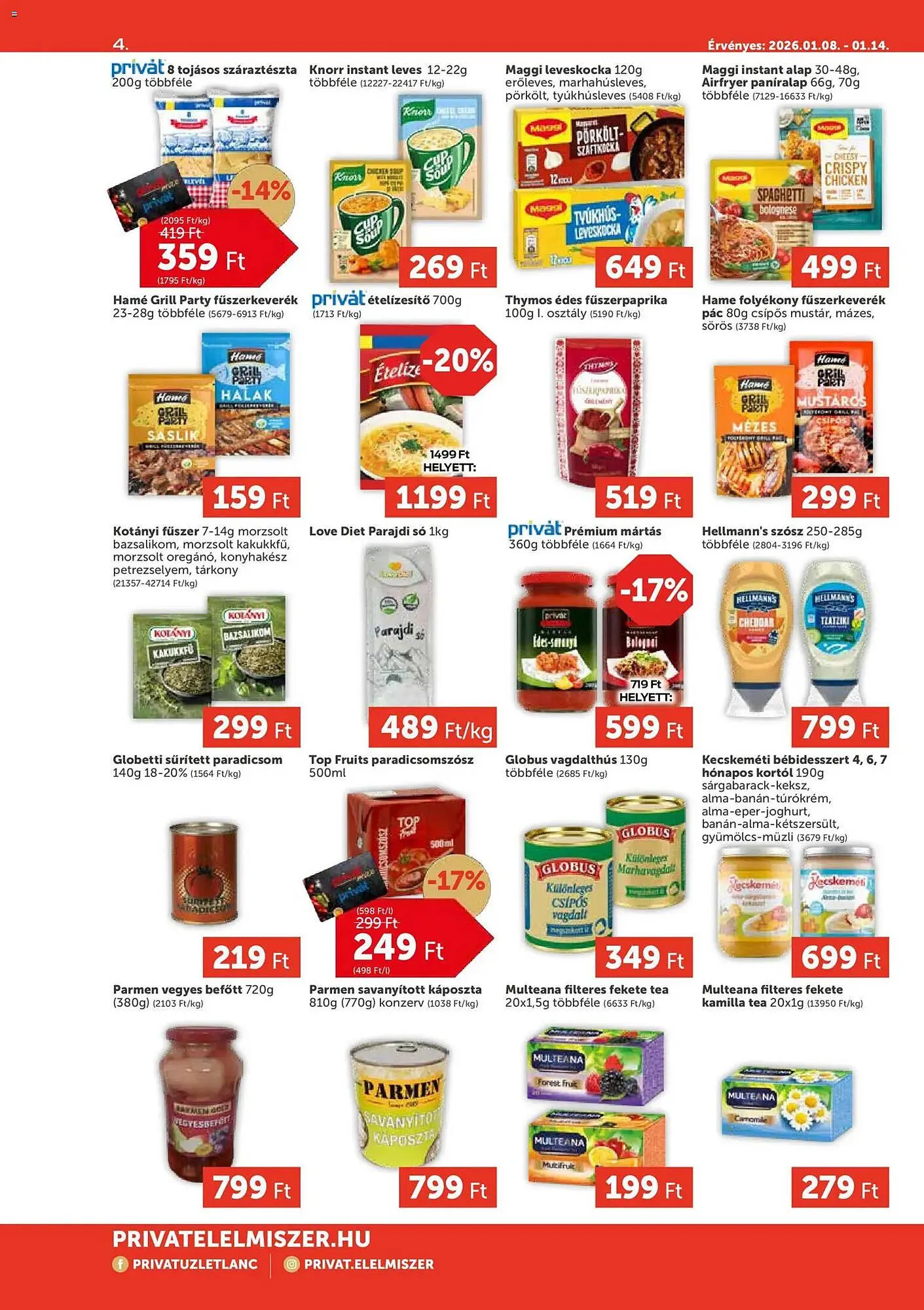 Katalógus PRIVÁT akciós újság január 8.-tól január 14.-ig 2026. - Oldal 4