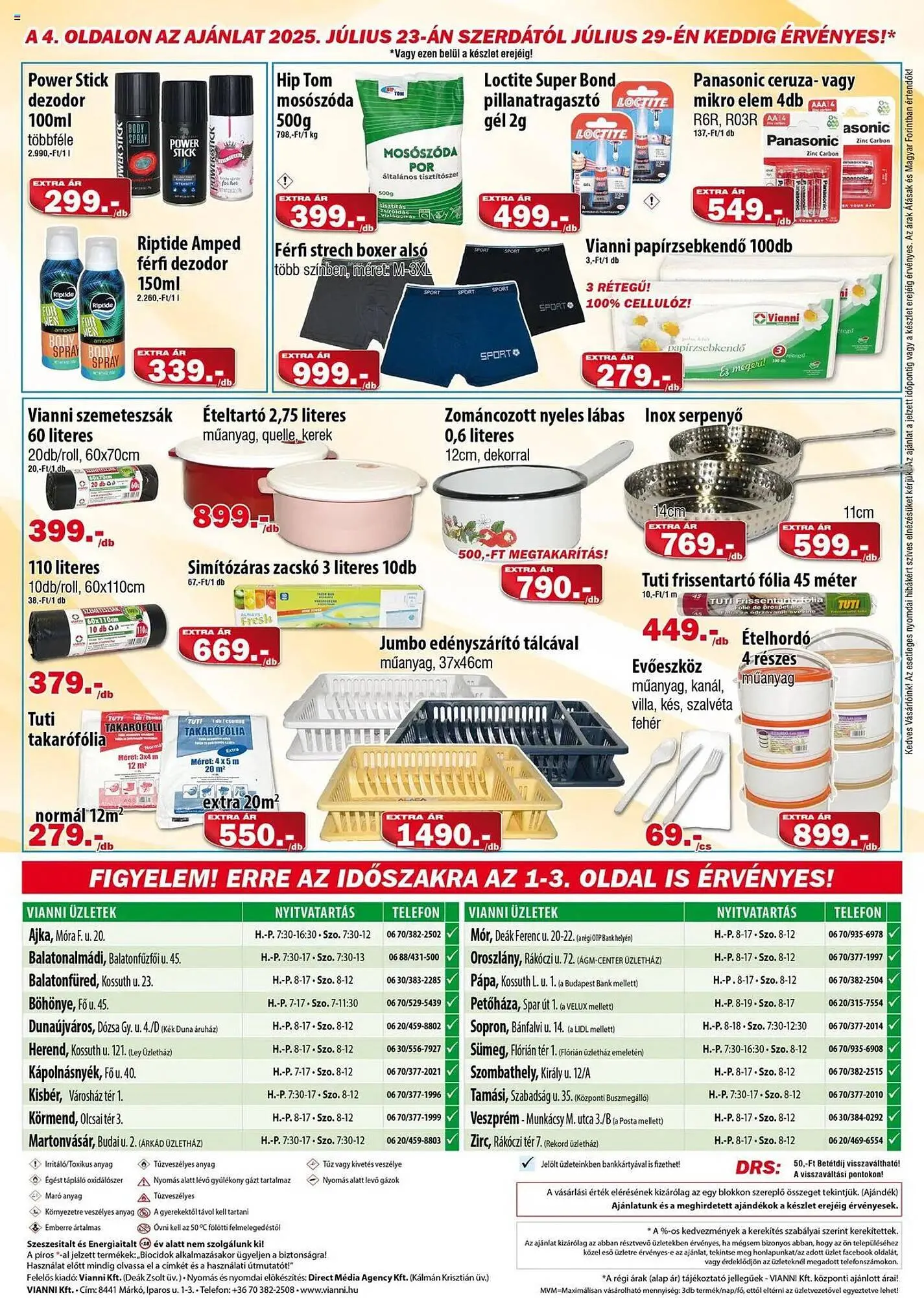 Katalógus Vianni Drogéria akciós újság július 9.-tól július 29.-ig 2025. - Oldal 4