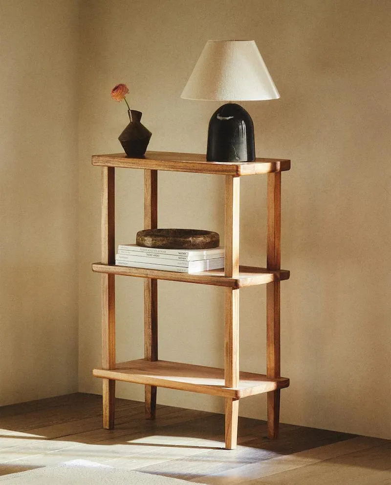 ACACIA WOOD SHELVING UNIT