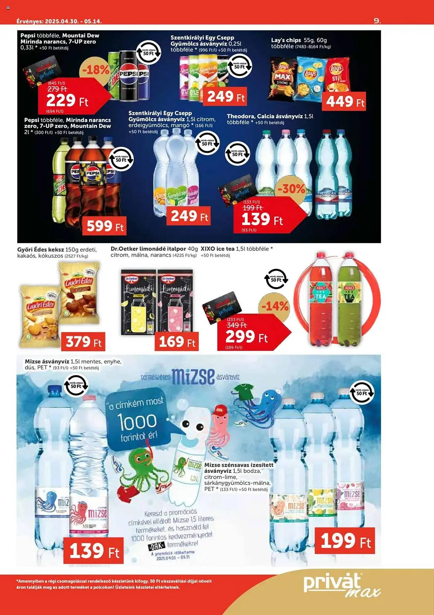 Katalógus PRIVÁT akciós újság április 30.-tól május 14.-ig 2025. - Oldal 9