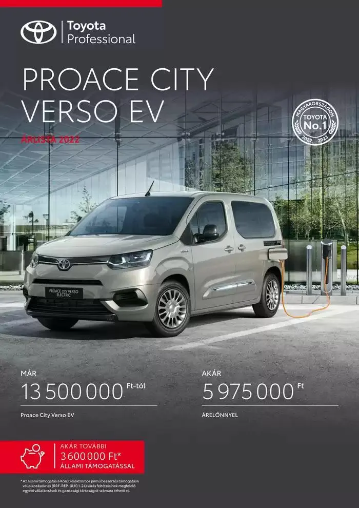 Katalógus Toyota Proace City Verso EV január 8.-tól január 8.-ig 2026. - Oldal 1