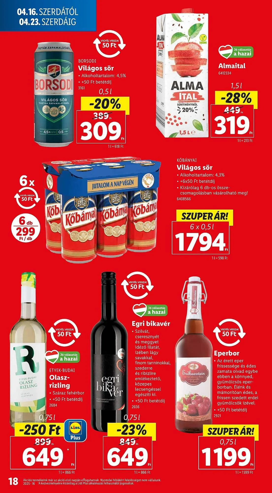 Katalógus Lidl akciós újság április 16.-tól április 19.-ig 2025. - Oldal 18
