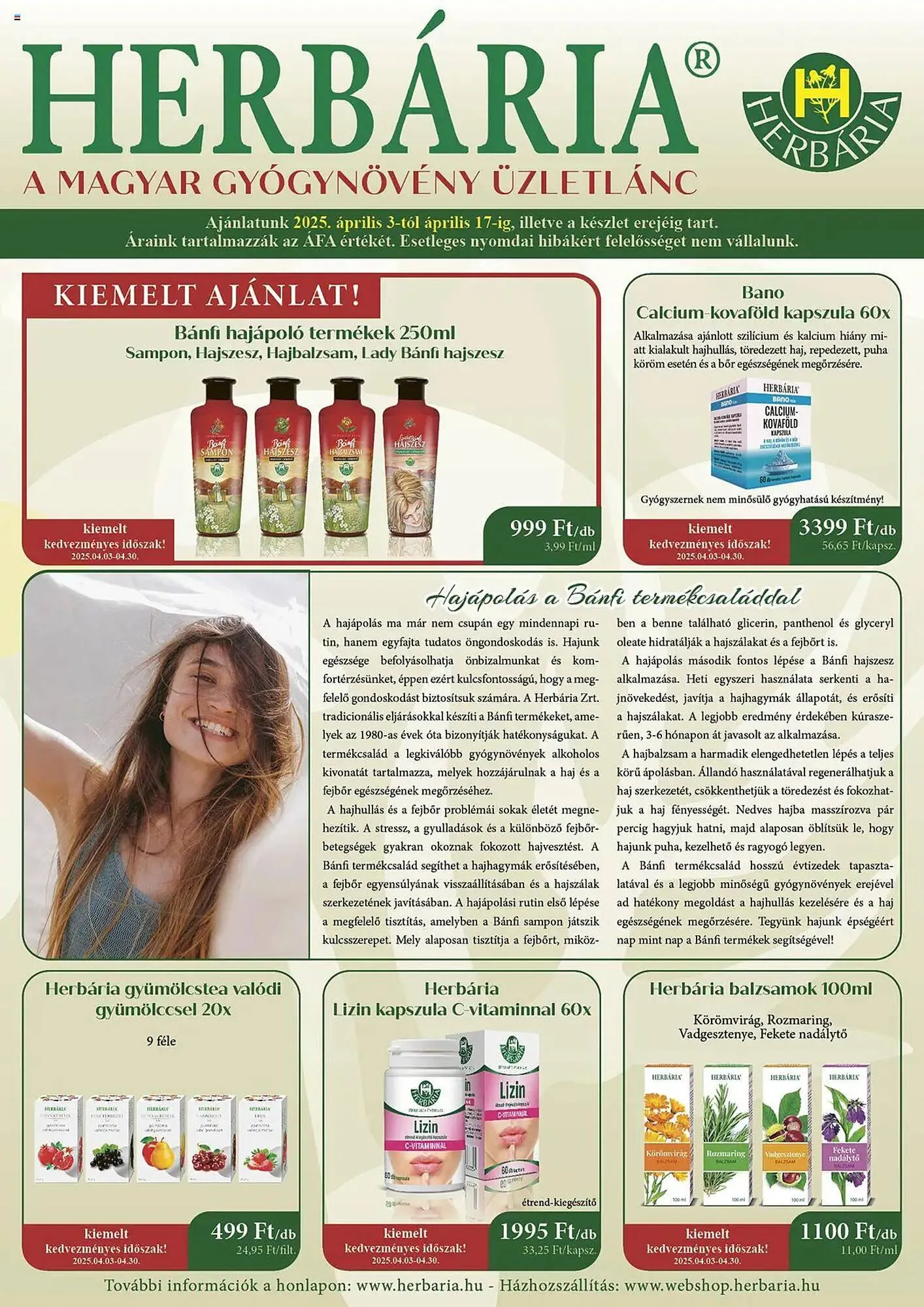 Katalógus Herbária akciós újság április 3.-tól április 17.-ig 2025. - Oldal 1