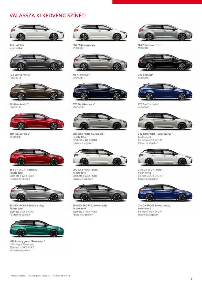Katalógus Toyota Corolla TS MY24 május 20.-tól május 18.-ig 2025. - Oldal 5
