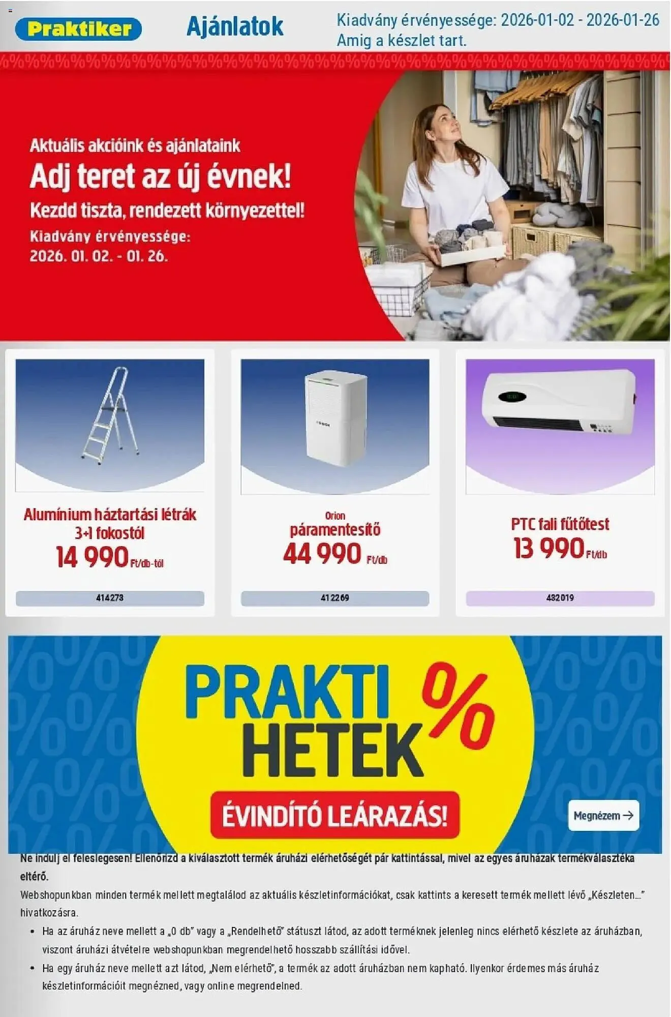 Katalógus Praktiker akciós újság január 2.-tól január 26.-ig 2026. - Oldal 1