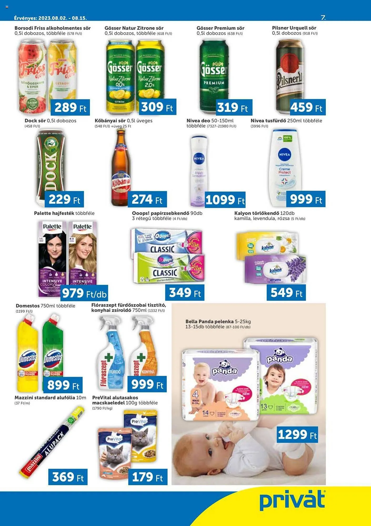 Katalógus PRIVÁT akciós újság augusztus 2.-tól augusztus 15.-ig 2023. - Oldal 7