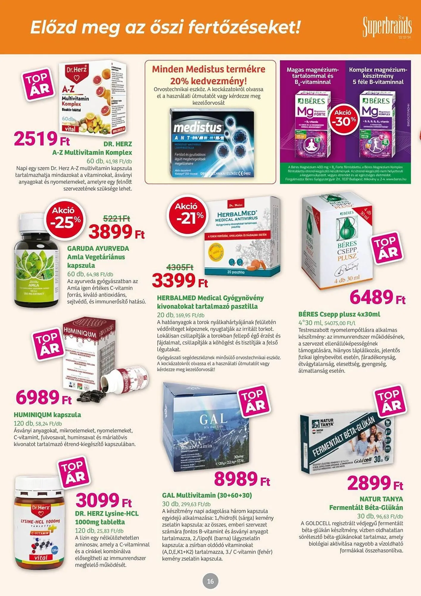 Katalógus Herbaház akciós újság november 3.-tól november 30.-ig 2025. - Oldal 16