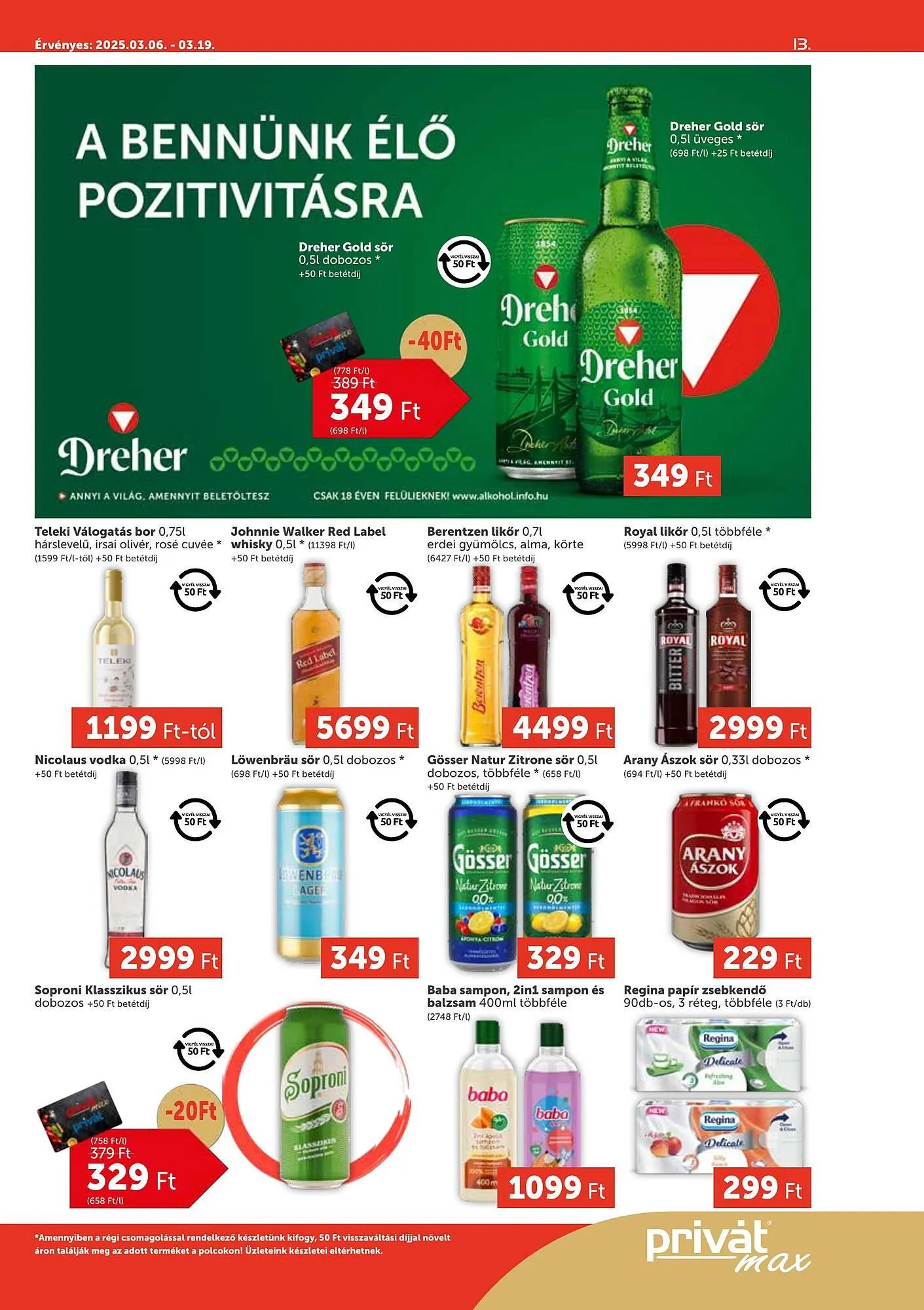 Katalógus PRIVÁT akciós újság március 6.-tól március 19.-ig 2025. - Oldal 13