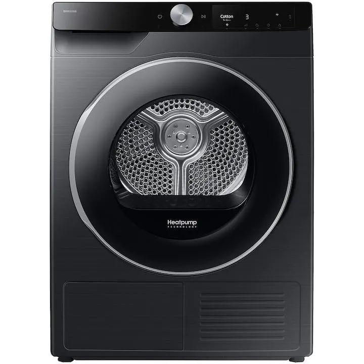 Samsung DV90T6240LB/S7 Hőszivattyús szárítógép, 9 kg, C energiaosztály, Optimal Dry, Air Wash, Wifi SmartThings, AI Control, Fekete