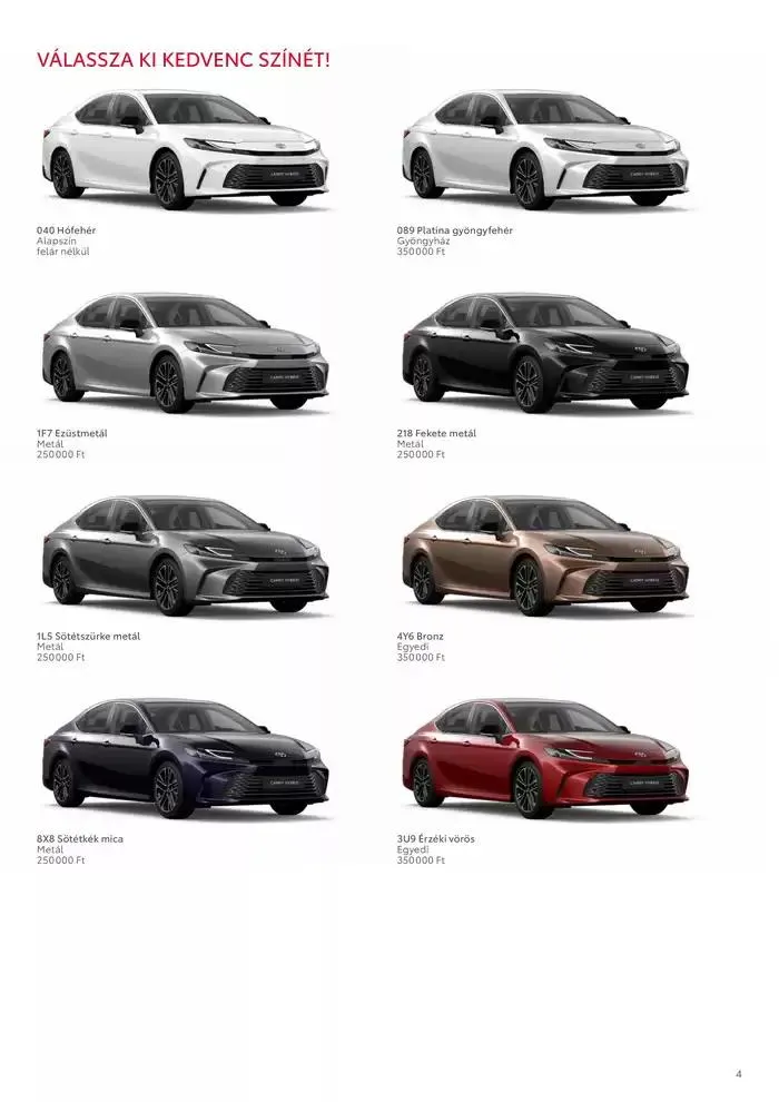 Katalógus Toyota Új Camry Hybrid október 2.-tól október 2.-ig 2025. - Oldal 4