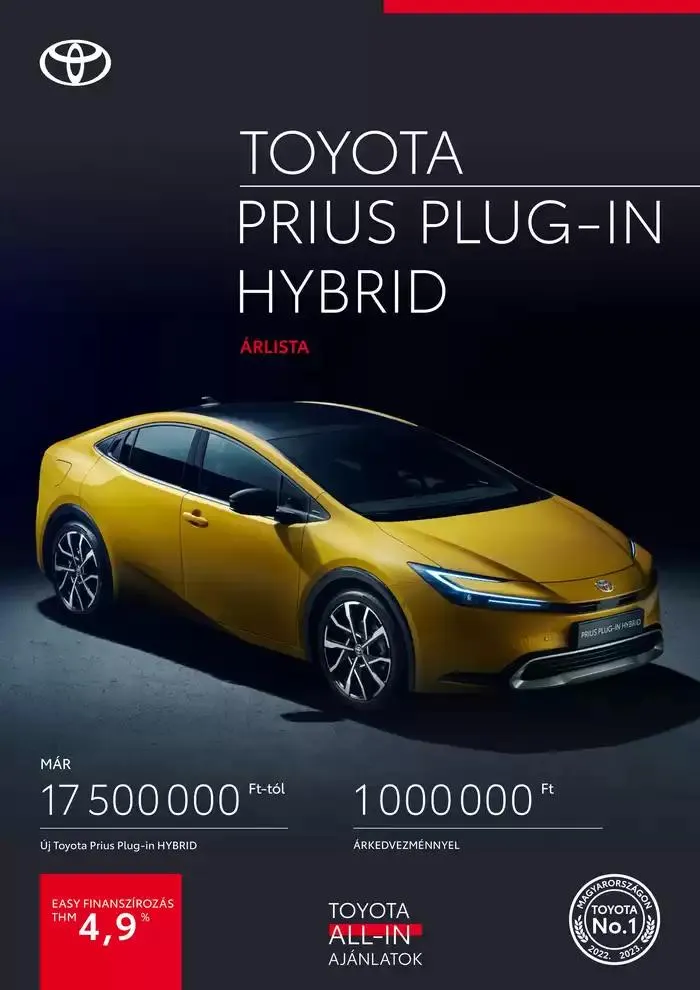 Katalógus Toyota Prius október 3.-tól október 3.-ig 2025. - Oldal 1