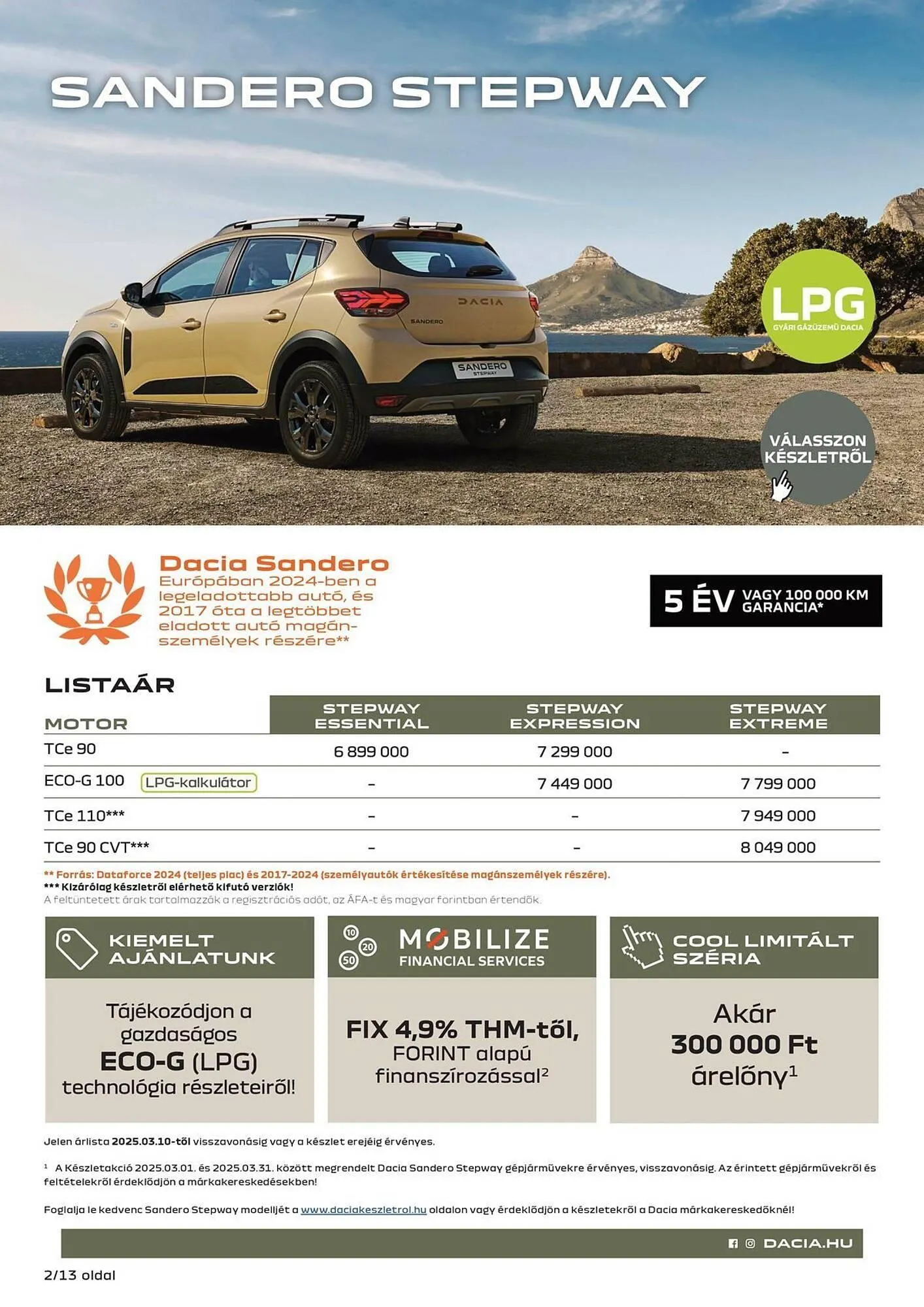 Katalógus Dacia akciós újság március 10.-tól április 20.-ig 2025. - Oldal 2