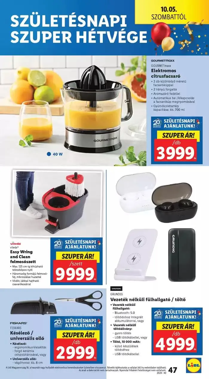 Katalógus Akciós újság – 40. hét október 3.-tól október 9.-ig 2024. - Oldal 47