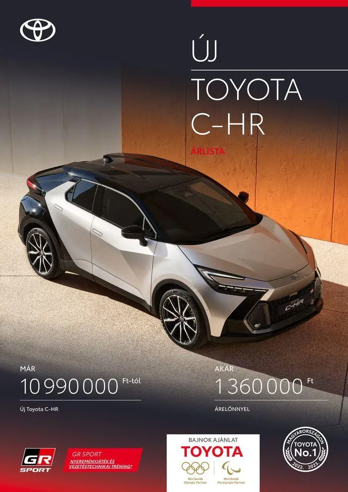 Katalógus Új Toyota C-HR Hybrid augusztus 31.-tól augusztus 31.-ig 2025. - Oldal 1