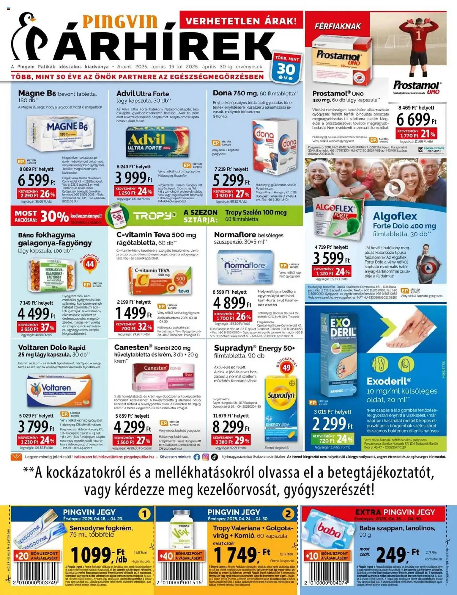 Katalógus Pingvin Patika akciós újság április 16.-tól április 30.-ig 2025. - Oldal 1