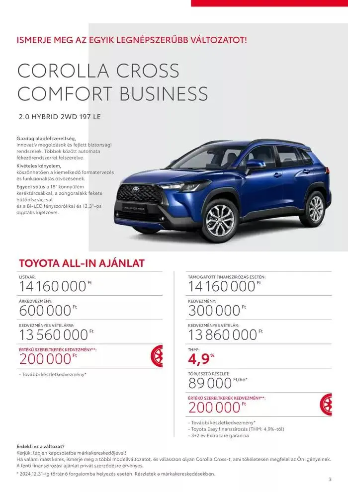 Katalógus Toyota Corolla Cross MY24 október 29.-tól október 29.-ig 2025. - Oldal 3