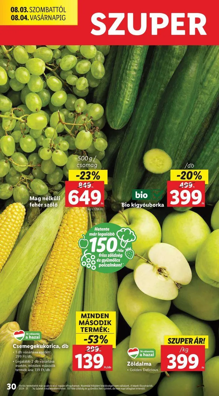 Katalógus Akciós újság – 31. hét augusztus 6.-tól augusztus 7.-ig 2024. - Oldal 30