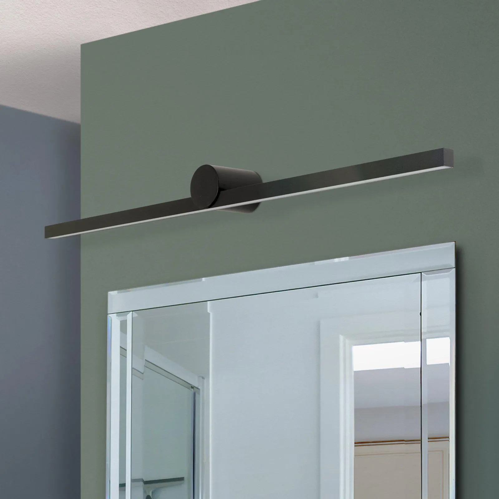 LED tükörvilágítás Beauty, szélesség 101cm, fekete