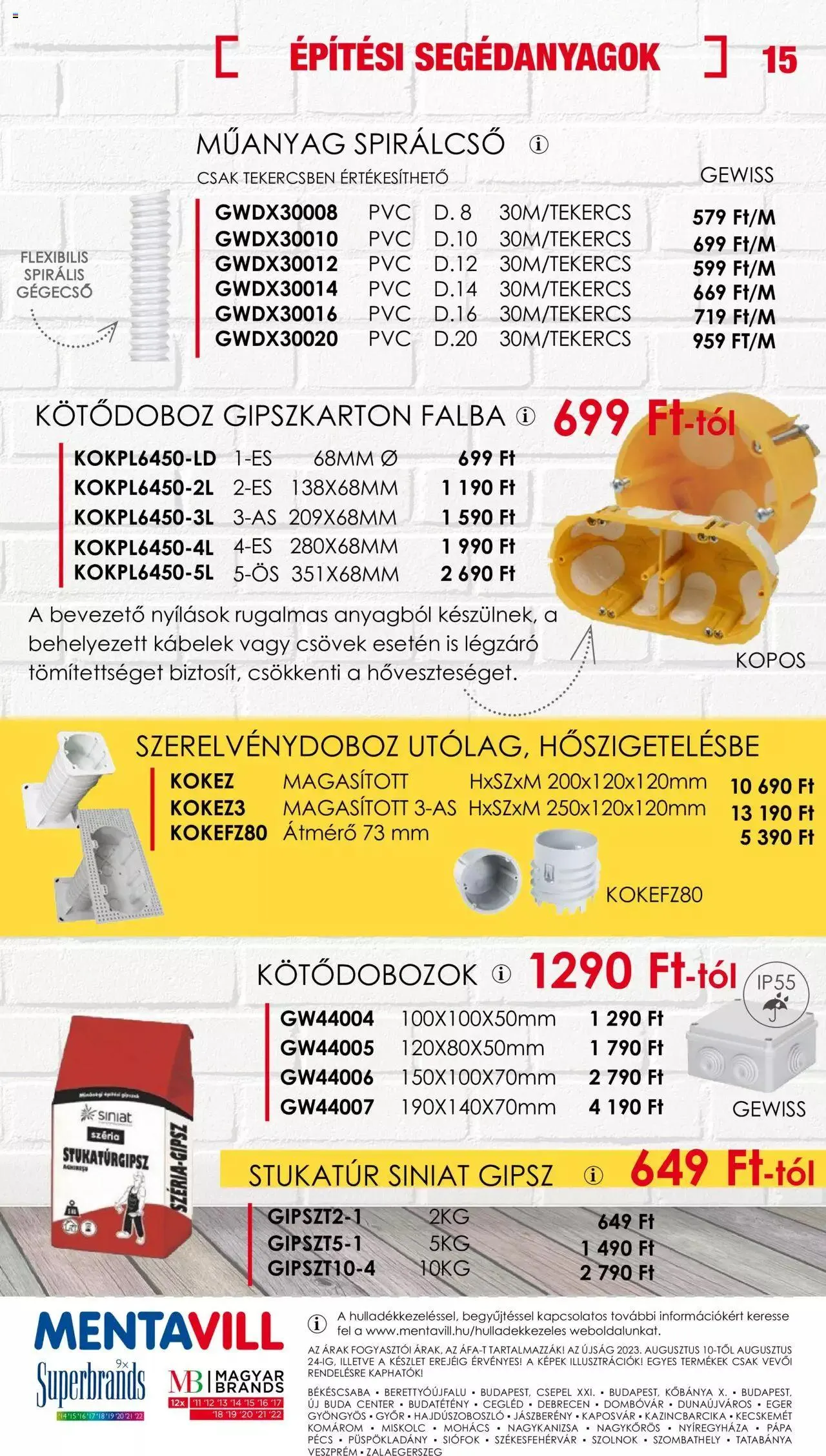 Katalógus Mentavill - Akciós újság augusztus 10.-tól augusztus 24.-ig 2023. - Oldal 15