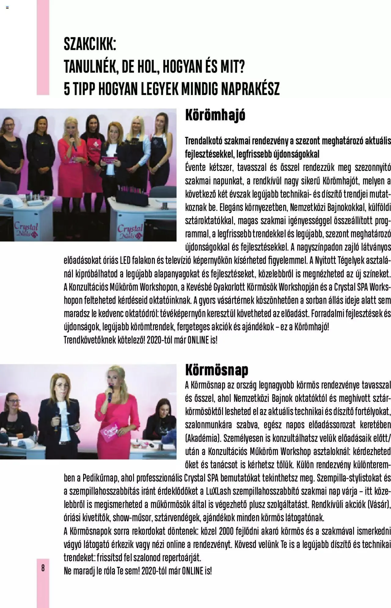 Katalógus Crystal Nails - Oktatási kézikönyv szeptember 5.-tól december 31.-ig 2023. - Oldal 8