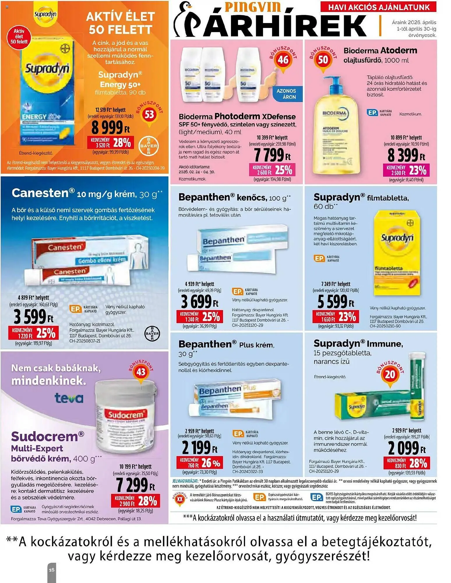 Katalógus Pingvin Patika akciós újság április 1.-tól április 30.-ig 2026. - Oldal 16